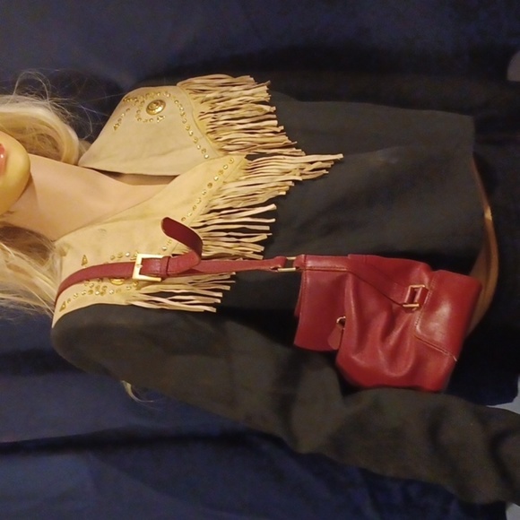 GUC - Etienne Aigner Genuine Cowhide Leather Wine Color Bag - Picture 12 of 14